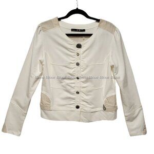 White Jacket Crop Blazer Off-White Jacket Long Sleeved Formal Coat Size M, L, XL